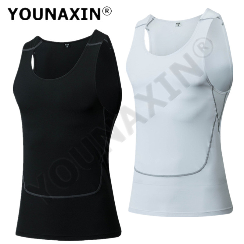 Base Layer Top - Chaleco Ajustado deportivo para hombre, camiseta