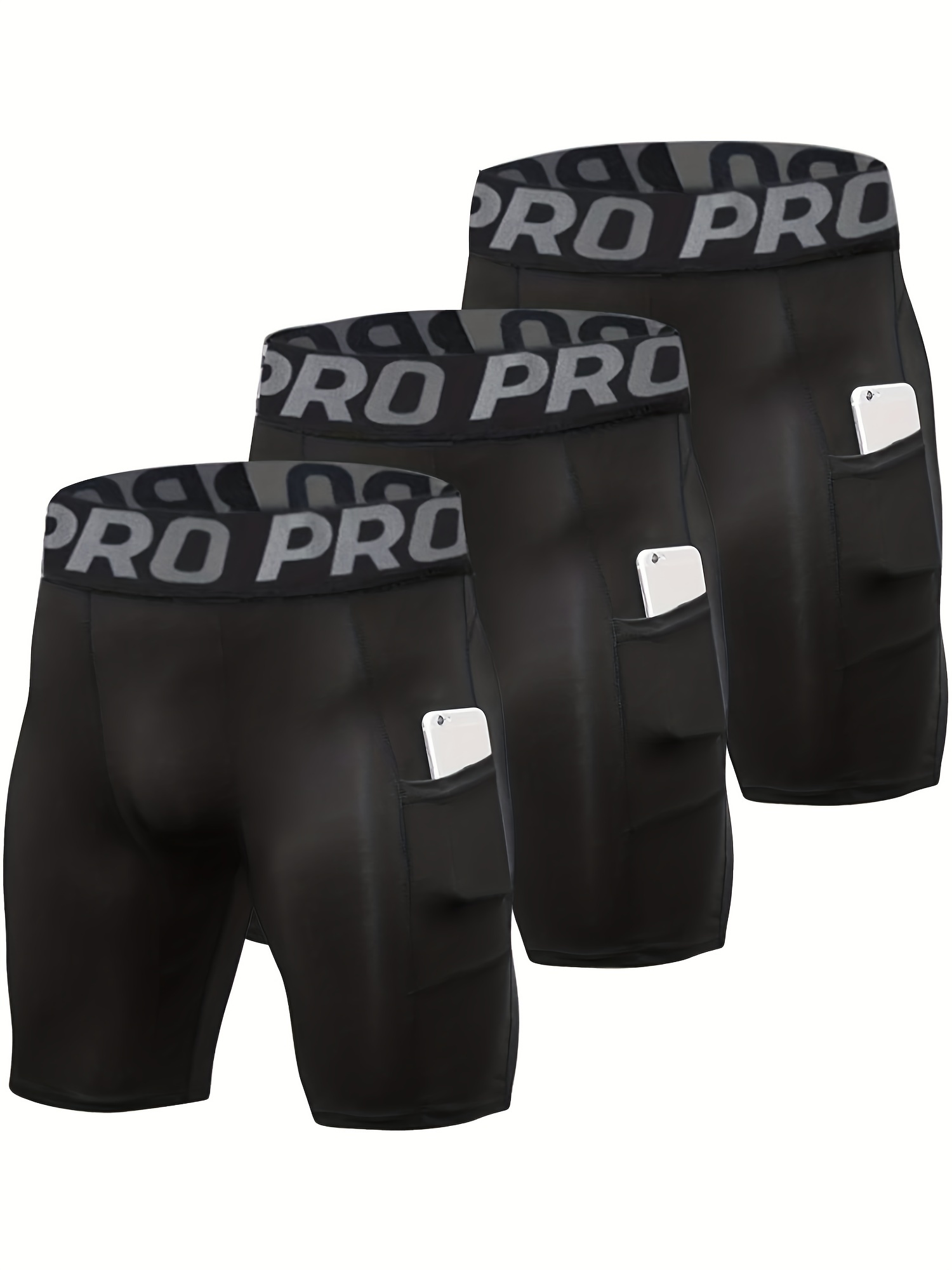 Compression Shorts Athletes - Paquete de 3 pantalones cortos de